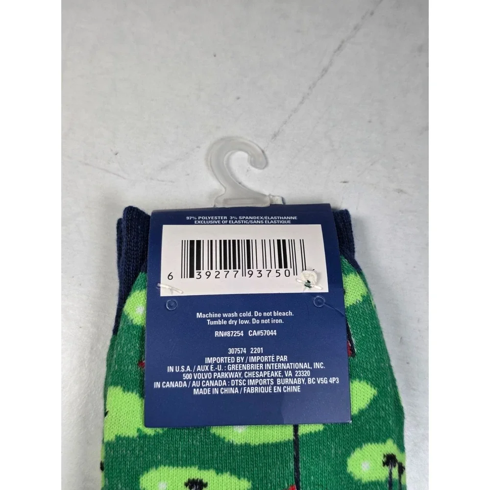 Juncture Men's Golf Socks Size‎ 6-12 Green Navy Red Crew Sock
